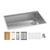 Elkay ECTRU30169RTWC Crosstown 18 Gauge Workstation Stainless Steel, 31-1/2" x 18-1/2" x 9" Single Bowl Undermount Sink Kit