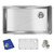 Elkay ECTRU30179RTC Crosstown 18 Gauge Stainless Steel 31-1/2" x 18-1/2" x 9", Single Bowl Undermount Sink Kit