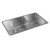 Elkay ECTRU32179RTC Crosstown 18 Gauge Stainless Steel 31-1/2" x 18-1/2" x 9", 60/40 Double Bowl Undermount Sink Kit