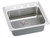 Elkay LRADQ252165PD Lustertone Classic Stainless Steel 25" x 21-1/4" x 6-1/2", Single Bowl Drop-in ADA Sink with Perfect Drain and Quick-clip