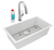 Elkay ELGRU13322WHFLC Quartz Classic 33" x 18-7/16" x 9-7/16", Single Bowl Undermount Sink Kit with Filtered Faucet, White