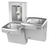 Oasis PG8FEBFSLTM SSA Contactless Bi-Level Refrigerated Drinking Fountain with Filtered Electronic Bottle Filler, VersaFiller Stainless Steel Alcove, Only One Unit is Sensor Activated