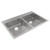 Elkay ECTSRAD33226TBG Crosstown 18 Gauge Stainless Steel 33" x 22" x 6" Equal Double Bowl Dual Mount ADA Sink Kit