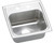 Elkay BLRQ1516MR2 Lustertone Classic Stainless Steel 15" x 15" x 7-1/8", Single Bowl Drop-in Bar Sink with Quick-clip and 3-1/2" Drain, 2 Offset Faucet Holes