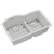 Elkay ELGHU3322RWH0C Quartz Classic 33" x 22" x 10", Offset 60/40 Double Bowl Undermount Sink Kit with Aqua Divide White