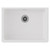 Elkay ELGUAD2519PDWH0 Quartz Classic 25" x 18-1/2" x 5-1/2" Single Bowl Undermount ADA Sink with Perfect Drain White