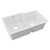 Elkay ELGULBO3322WH0 Quartz Classic 33" x 20-1/2" x 9-1/2", Offset 60/40 Double Bowl Undermount Sink with Aqua Divide White