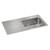 Elkay ILGR4322R2 Lustertone Classic Stainless Steel 43" x 22" x 10", 2-Hole Single Bowl Drop-in Sink with Drainboard