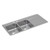 Elkay ILR4822L2 Lustertone Classic Stainless Steel 48" x 22" x 7-5/8", 2-Hole Equal Double Bowl Drop-in Sink with Drainboard