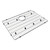Elkay CTXOBG2215 Crosstown Stainless Steel 22-1/2" x 15-1/2" x 1-1/4" Bottom Grid with Rear Center Drain Opening