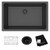 Elkay ELGRU13022BK0C Quartz Classic 29-1/2" x 18-3/4" x 9-1/2", Single Bowl Undermount Sink Kit Black