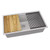 Elkay ELGRU13322WOGS0 Quartz Classic 33" x 22" x 9-1/2", Single Bowl Undermount Workstation Sink 4pc Kit Greystone