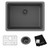 Elkay ELGU2522GT0C Quartz Classic 24-5/8" x 18-1/2" x 9-1/2", Single Bowl Undermount Sink Kit Graphite