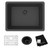 Elkay ELGU2522MB0C Quartz Classic 24-5/8" x 18-1/2" x 9-1/2", Single Bowl Undermount Sink Kit Matte Black