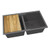 Elkay ELGU3322WOGT0 Quartz Classic 33" x 22" x 9-1/2", Equal Double Bowl Undermount Workstation Sink 4pc Kit Graphite