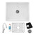 Elkay SWUF2520WHFLC Fireclay 24-7/16" x 19-11/16" x 9-1/8", Single Bowl Farmhouse Sink Kit with Filtered Faucet White