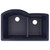 Elkay ELXHU3322RJB0 Quartz Luxe 33" x 22" x 10", Offset 60/40 Double Bowl Undermount Sink with Aqua Divide Jubilee