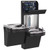 Elkay LZSTL8WSBPRO-FLP4-FSR5 Pro Filtration Bottle Filling Station and Bi-Level ADA Cooler, Refrigerated, Total PFAS Filter + Sediment Pre-Filter, Black Stainless