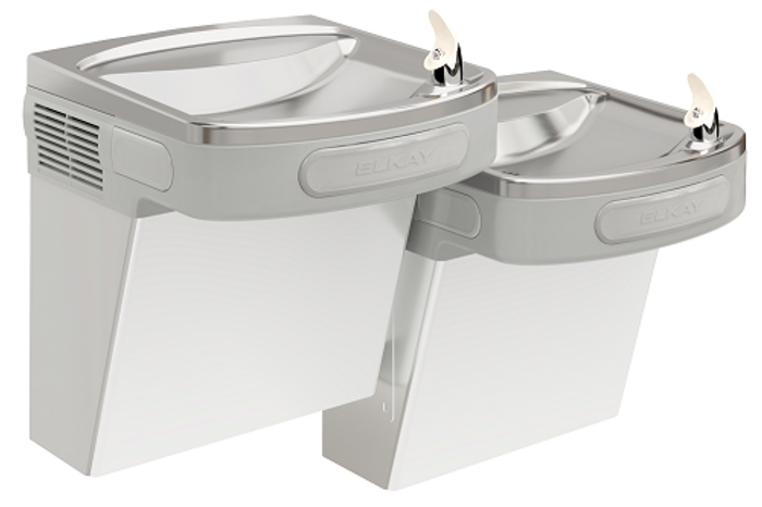 Elkay EZSTL8SC Refrigerated Drinking Fountain, Versatile Wall Mount Bi-Level, 8.0 GPH Water Cooler, ADA, Pushbar Controls on Front and Sides, Non-Filtered, Stainless Steel Elkay EZSTL8SC Refrigerated Drinking Fountain, Versatile Wall Mount Bi-Level, 8.0 GPH Water Cooler, ADA, Pushbar Controls on Front and Sides, Non-Filtered, Stainless Steel