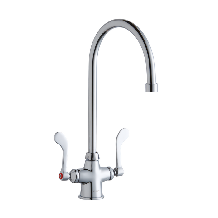 Elkay LK69CH Commercial Service/Utility Single Hole Wall Mount Faucet with  Hose End, Chrome 並行輸入品