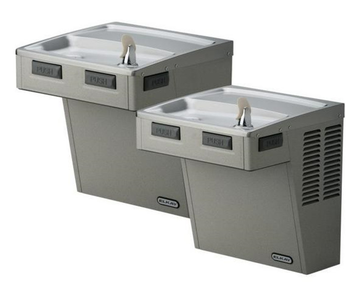 Elkay LMABFTL8SC Refrigerated Drinking Fountain, Filtered, Bi-Level, Mechanically-Activated, 8.0 GPH Water Cooler, ADA, Stainless Steel Elkay LMABFTL8SC Refrigerated Drinking Fountain, Filtered, Bi-Level, Mechanically-Activated, 8.0 GPH Water Cooler, ADA, Stainless Steel
