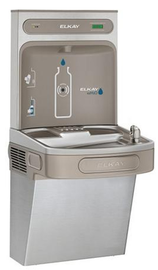Elkay LZS8WSVRSK EZH2O Bottle Filling Station with Single Filtered LZ Refrigerated Drinking Fountain, Vandal-Resistant Bubbler, 8.0 GPH, ADA, Stainless Steel Elkay LZS8WSVRSK EZH2O Bottle Filling Station with Single Filtered LZ Refrigerated Drinking Fountain, Vandal-Resistant Bubbler, 8.0 GPH, ADA, Stainless Steel