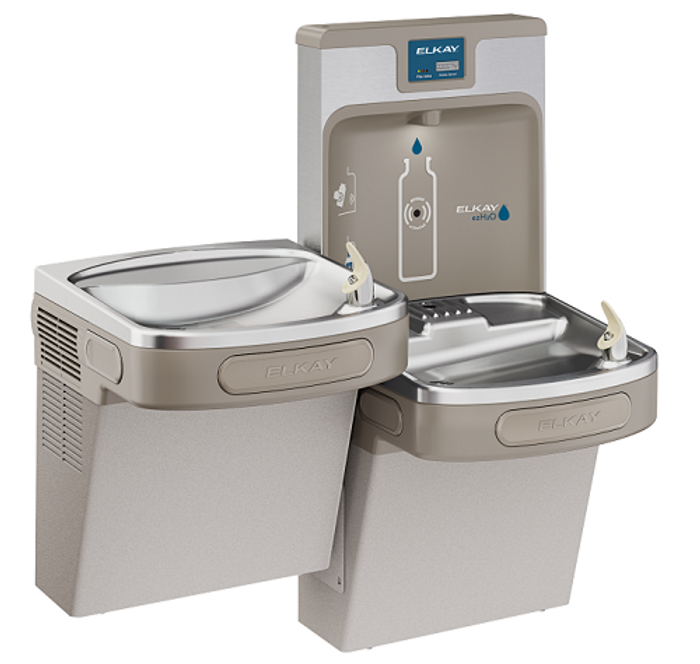 Elkay LZSTL8WSLP Enhanced EZH2O Bottle Filling Station and Versatile Bi-Level ADA Cooler, Filtered, 8 GPH, Light Gray Elkay LZSTL8WSLP Enhanced EZH2O Bottle Filling Station and Versatile Bi-Level ADA Cooler, Filtered, 8 GPH, Light Gray