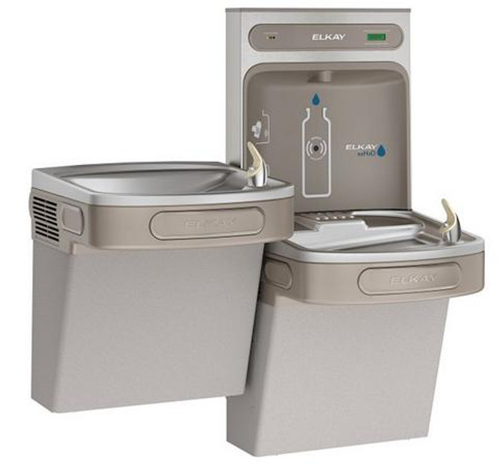 Elkay LZSTLDDWSLK Filtered EZH2O Bottle Filling Station, Versatile Wall Mount Bi-Level LZ Cooler, Drinking Fountain, ADA, Light Gray Granite, (Non-Refrigerated) Elkay LZSTLDDWSLK Filtered EZH2O Bottle Filling Station, Versatile Wall Mount Bi-Level LZ Cooler, Drinking Fountain, ADA, Light Gray Granite, (Non-Refrigerated)