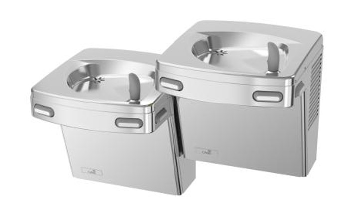 Oasis PG8ACSL STN Refrigerated Drinking Fountain, Universal Split-Level, Energy/Water Efficient, Water Saver/Flex Guard Bubbler, Mech Side & Front Push Pads, ADA, 8 GPH, Non-Filtered, Stainless Steel Oasis PG8ACSL STN Refrigerated Drinking Fountain, Universal Split-Level, Energy/Water Efficient, Water Saver/Flex Guard Bubbler, Mech Side & Front Push Pads, ADA, 8 GPH, Non-Filtered, Stainless Steel