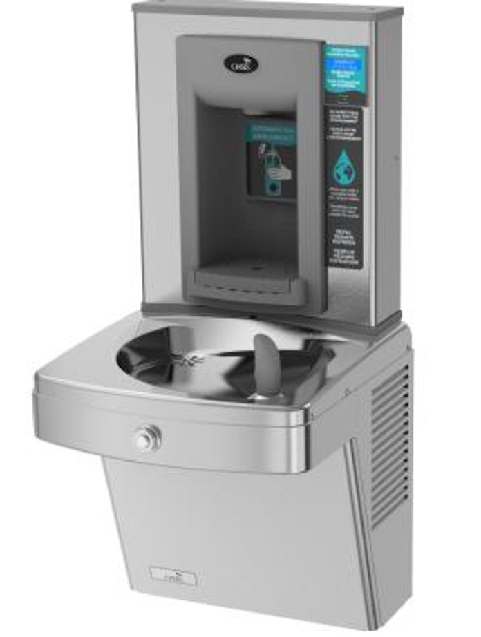 Oasis PGVEBF Versacooler II Energy Efficient Drinking Fountain and Electronic Bottle Filler, VersaFiller with Hands Free Activation, Vandal Resistant, Non-Filtered, Non-Refrigerated, Stainless Steel Oasis PGVEBF Versacooler II Energy Efficient Drinking Fountain and Electronic Bottle Filler, VersaFiller with Hands Free Activation, Vandal Resistant, Non-Filtered, Non-Refrigerated, Stainless Steel