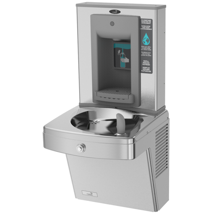 Oasis PV8SBF VersaFiller Bottle Filler Water Cooler Refrigerated Drinking Fountain Combo, Vandal Resistant, ADA, 8 GPH, Stainless Steel (NEW ENERGY EFFICIENT PGV8SBF WILL BE SHIPPED) Oasis PV8SBF VersaFiller Bottle Filler Water Cooler Refrigerated Drinking Fountain Combo, Vandal Resistant, ADA, 8 GPH, Stainless Steel (NEW ENERGY EFFICIENT PGV8SBF WILL BE SHIPPED)