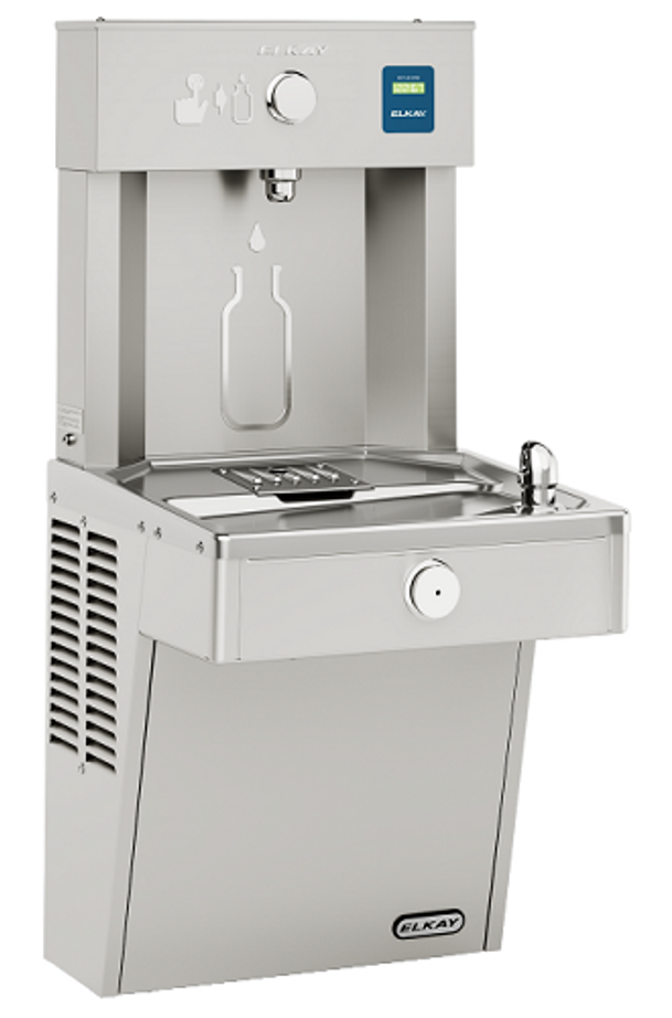 Elkay VRCDWSK EZH2O Bottle Filling Station with Single Drinking Fountain, Vandal-Resistant, ADA, GreenSpec Listed, Non-Refrigerated