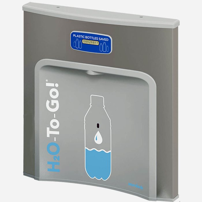 Murdock BF12-BCD H2O to go! ADA Bottle Filler, 1 GPM, Deck Mounted, Sensor Operated, Bottle Counter Display