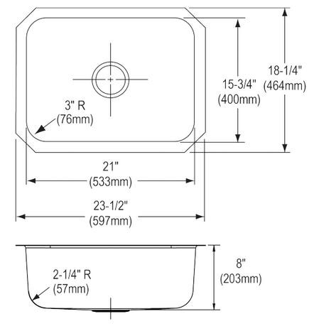 Elkay DCFU2115 Dayton Stainless Steel Undermount Sink