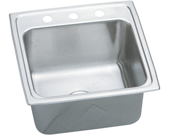 Elkay DLRQ191910 Lustertone Stainless Steel 19-1/2" x 19" x 10-1/8", Single Bowl Drop-in Laundry Sink with Quick-clip