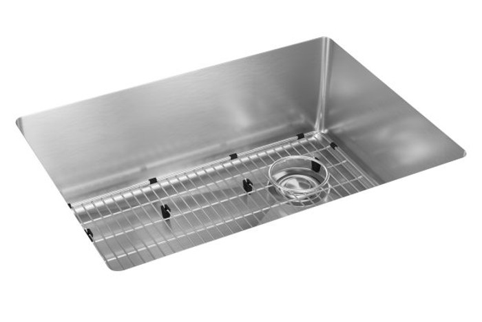 Elkay ECTRU24179RTC Crosstown 18 Gauge Stainless Steel 25-1/2" x 18-1/2" x 9", Single Bowl Undermount Sink Kit Elkay ECTRU24179RTC Crosstown 18 Gauge Stainless Steel 25-1/2" x 18-1/2" x 9", Single Bowl Undermount Sink Kit