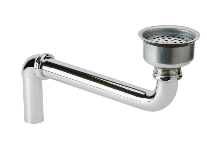 Elkay LKPDAD18B Perfect Drain Chrome Plated Brass Body Strainer and LKADOS Tailpiece