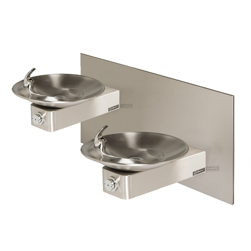 Haws 1119.14, "HiLo" BarrierFree, Wall Mounted, Dual 14 Gauge Satin