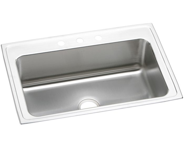 Sink Below EA3枚セット ティーカップ Elkay Stainless Steel 33 x 22 x 9 Single Dual Mount Sink Kit