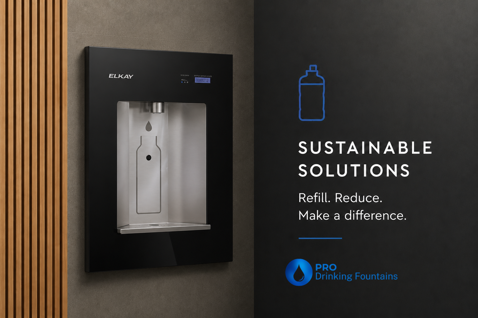 hands free touchless drinking fountains, bottle fillers, and more