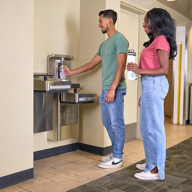 high low, bi level bottle filler and drinking fountain