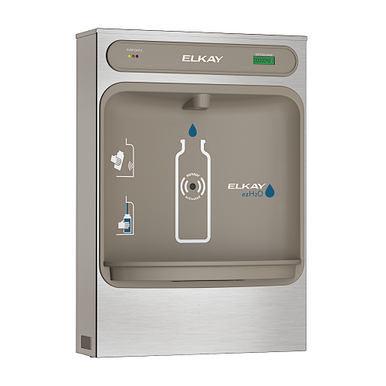 Elkay LZWSSM EZH2O Bottle Filling Station, Surface Mount, Filtered,  Non-Refrigerated, Stainless Steel