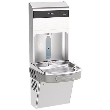 Elkay LZS8WSSPRO Pro Filtration Bottle Filling Station and Single ADA Cooler, Refrigerated, Ultra-Capacity Filter, Stainless Steel Gray