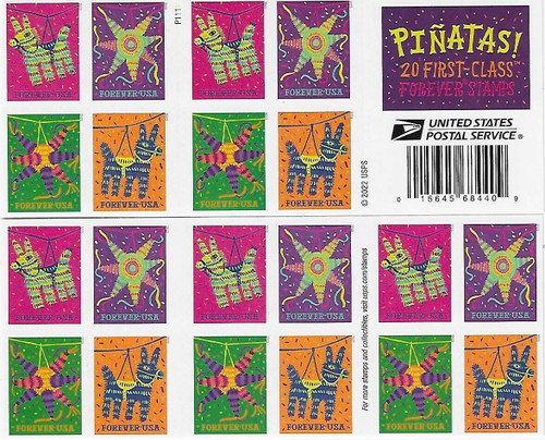 Pinatas Forever First Class Postage Stamps - Mailboxes of Flushing