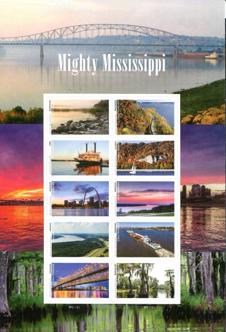 Mighty Mississippi Forever First Class Postage Stamps - Mailboxes of Flushing