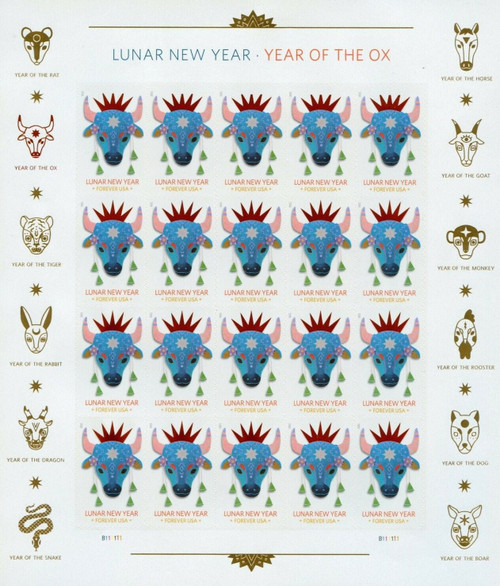 Year of the Ox Stamp Celebrates Lunar New Year Forever First Class Postage Stamps