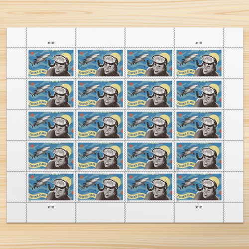 USPS Aquatic Scholar Eugenie Clark Forever First Class Postage Stamps