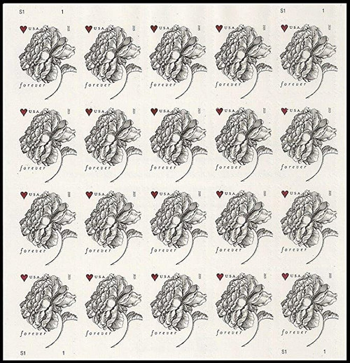 Antique Vintage Rose Forever First Class Postage Stamps - Mailboxes of Flushing