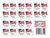 US Four Flags Forever First Class Postage Stamps