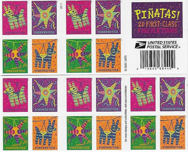 Pinatas Forever First Class Postage Stamps - Mailboxes of Flushing
